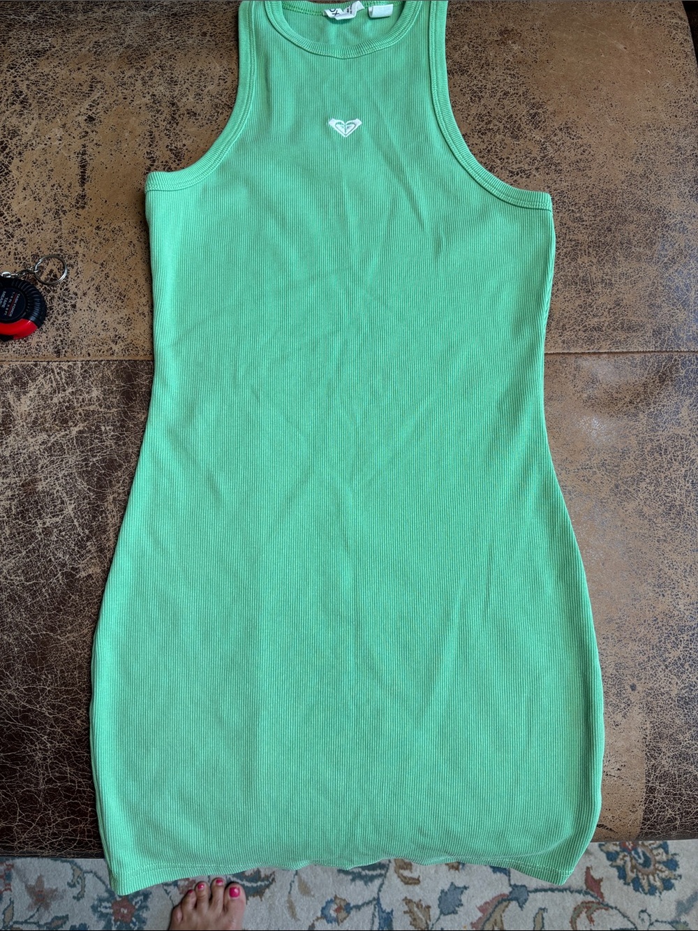 Roxy Sleeveless Ribbed Knit Dress in Mint
